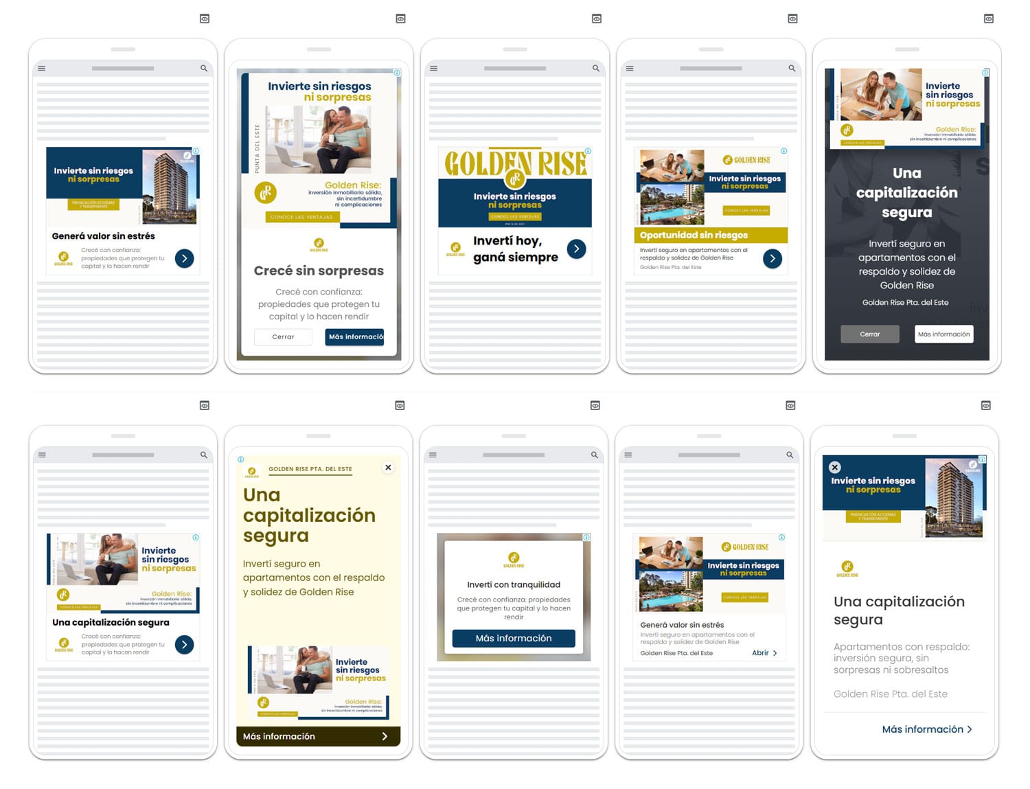 Campaña de Performance en Google Ads para Golden Rise